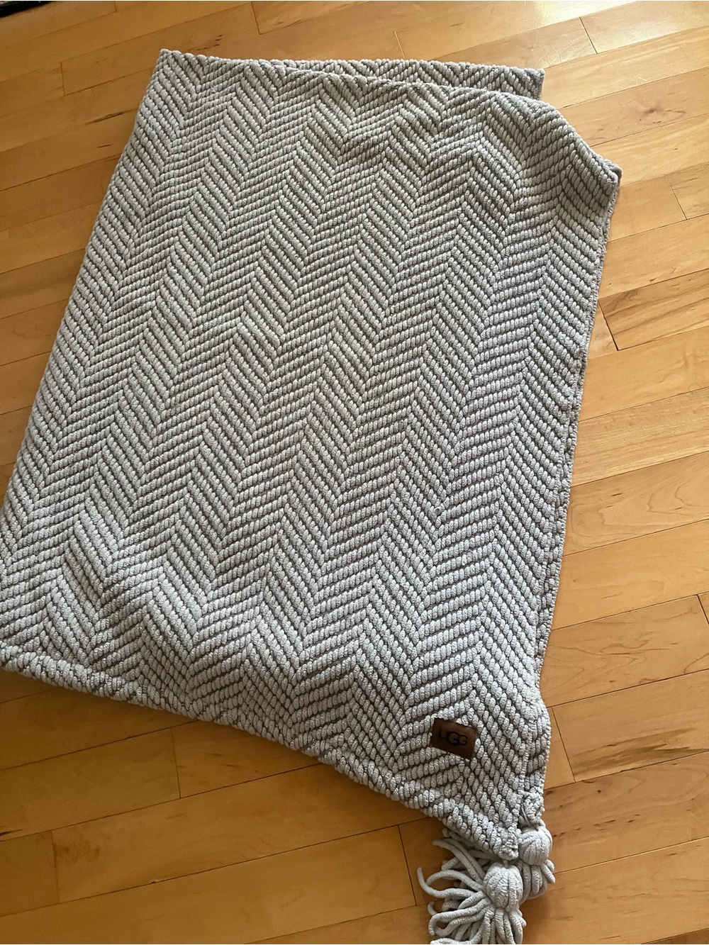 Grey Knit Luna UGG Blanket